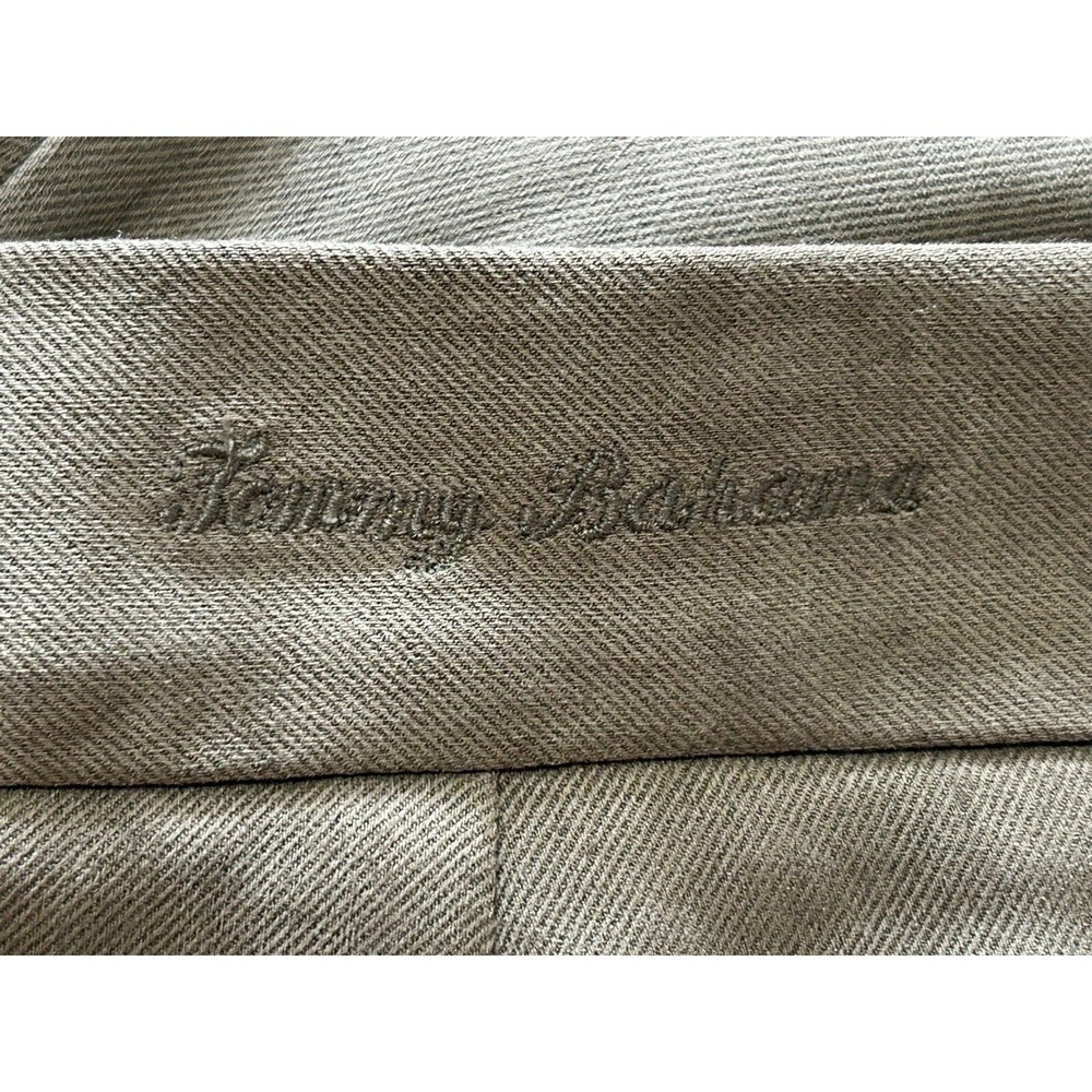 Tommy Bahama‎ Chino Pants Mens 36 Olive Green Silk Blend Straight Leg Pockets - Picture 8 of 11